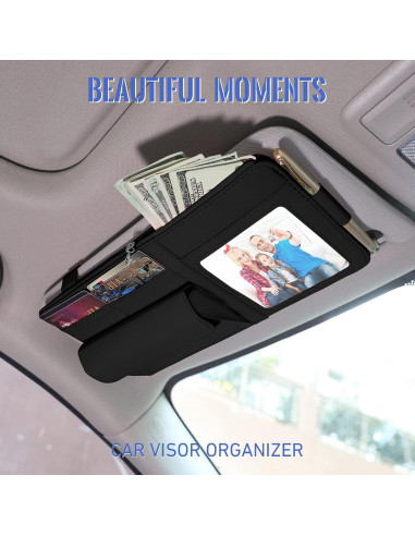 Organizador de Visera de Coche CharlesKeith - Negro con Marco de Fotos