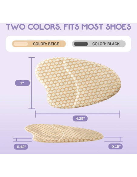 Almohadillas Metatarsales ZAIWOO Beige - 2 Pares Antideslizantes