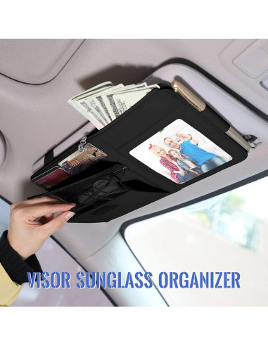 Organizador de Visera de Coche CharlesKeith - Negro con Marco de Fotos
