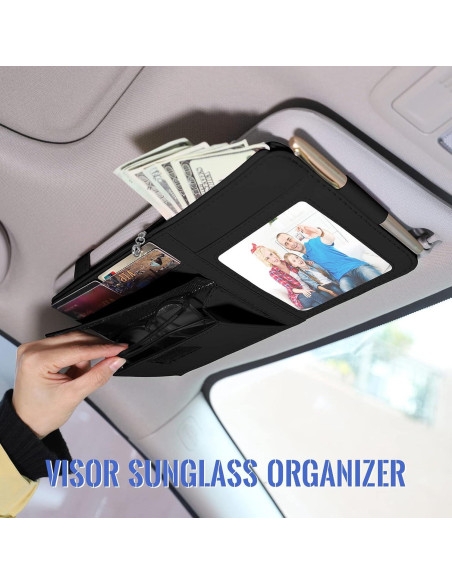 Organizador de Visera de Coche CharlesKeith - Negro con Marco de Fotos