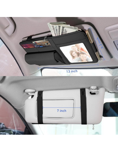 Organizador de Visera de Coche CharlesKeith - Negro con Marco de Fotos