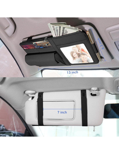 Organizador de Visera de Coche CharlesKeith - Negro con Marco de Fotos