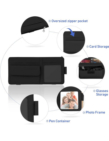 Organizador de Visera de Coche CharlesKeith - Negro con Marco de Fotos