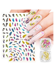 Kit de Decoración de Uñas Makartt con Calcomanías y Gemas