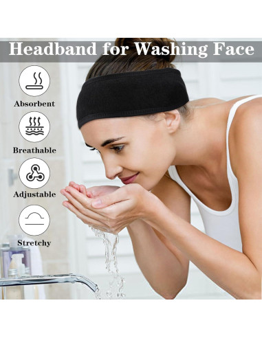 30 Bandas de Spa Ajustables HJZHII para Mujeres - Negro