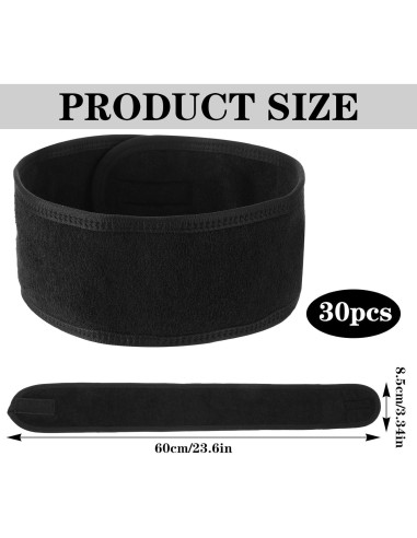 30 Bandas de Spa Ajustables HJZHII para Mujeres - Negro