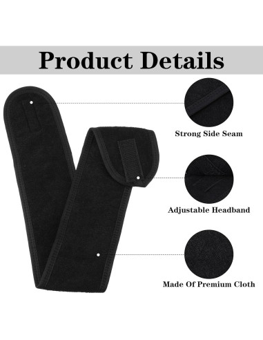 30 Bandas de Spa Ajustables HJZHII para Mujeres - Negro