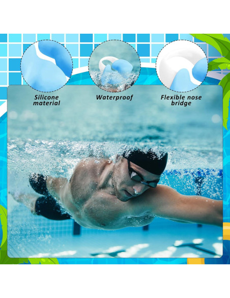 Tapones de Nariz para Natación Soulchen de Silicona Azul - 2 Pcs