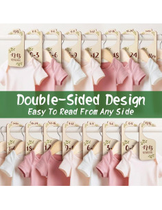 Divisores de Armario para Bebés CCYLTL - 8 PCS Madera Doble Cara 2