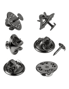 Pasadores de Corbata JANYUN 120 Piezas Clutch Mariposa Negro 4mm