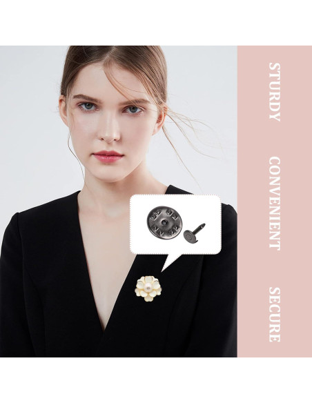 Pasadores de Corbata JANYUN 120 Piezas Clutch Mariposa Negro 4mm