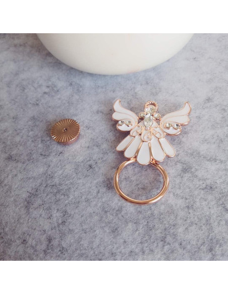 Alfiler de Cristal Claro NOUMANDA Alas de Ángel Soporte Gafas