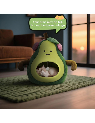 Cama para Gatos y Perros Pequeños MOYMO Aguacate 48 cm