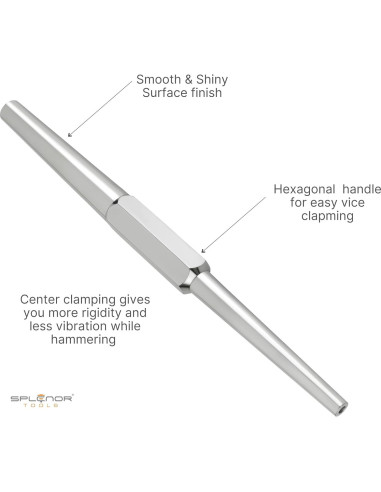 Anillo Mandril de Acero Splenor 33 cm US 0-15 Sin Estrías