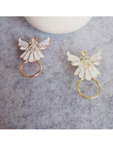 Alfiler de Cristal Claro NOUMANDA Alas de Ángel Soporte Gafas