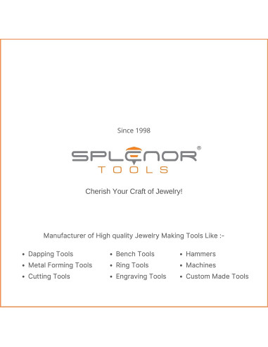 Anillo Mandril de Acero Splenor 33 cm US 0-15 Sin Estrías