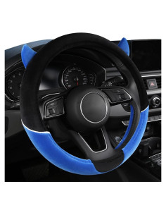 Cubierta de Volante MissSoul Diablo Bonito Antideslizante 38cm Azul