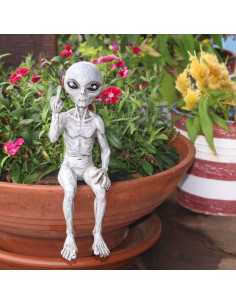 Estatua Alienígena Grosera John Bernard 25.4 cm Adorno Jardín 2