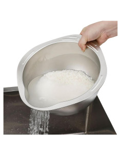 Colador de Arroz DOPMEP de Acero Inoxidable 28 cm Multifuncional