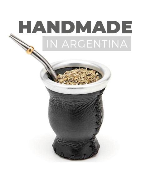 Conjunto de Gourd de Yerba Mate BALIBETOV Cuero y Vidrio 150ml Conjunto de Gourd de Yerba Mate BALIBETOV Cuero y Vidrio 150ml