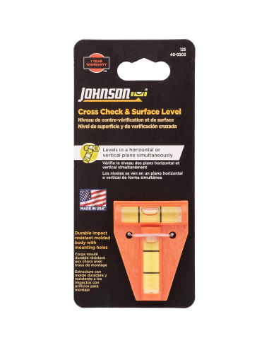 Nivel de Comprobación Cruzada Johnson 125 Naranja 1 Nivel