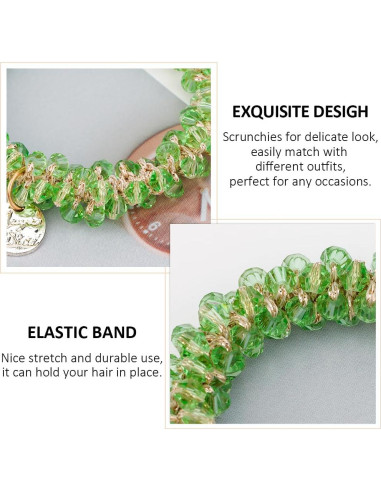 Gomas de Pelo Elásticas Ahoney 9 Piezas Cristal Boho