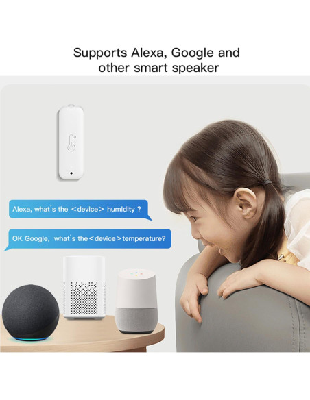 Termómetro Higrómetro WiFi Gaoducash Negro con Alerta App