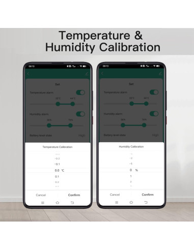 Termómetro Higrómetro WiFi Gaoducash Negro con Alerta App