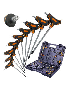 Juego de Llaves Torx T NordWolf 9 Piezas Acero S2 T10 a T50