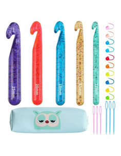 Juego de Ganchos de Crochet Grandes Cdrompy 12-25mm 22pcs