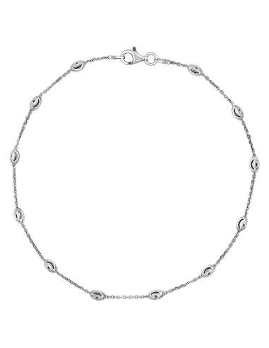 Cadena de Tobillo de Plata Esterlina 925 Chapada en Oro 18K Savlano