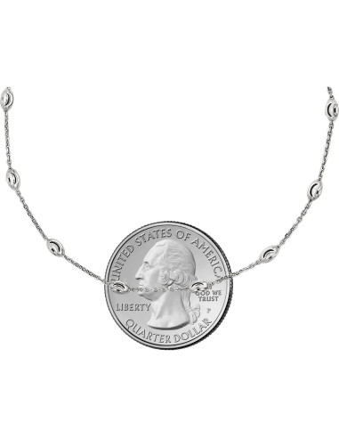 Cadena de Tobillo de Plata Esterlina 925 Chapada en Oro 18K Savlano