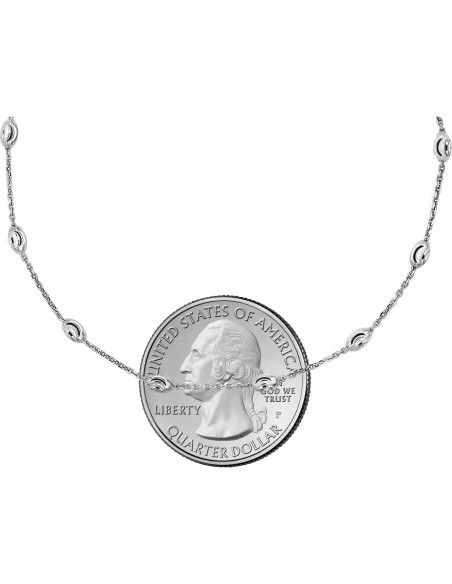 Cadena de Tobillo de Plata Esterlina 925 Chapada en Oro 18K Savlano