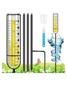 Pluviometro Exterior Remiawy Ajustable 94 cm Amarillo