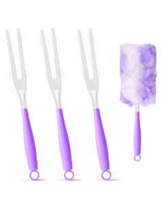 Juego de 3 Recambios de Plumero LYASIL Púrpura 33cm