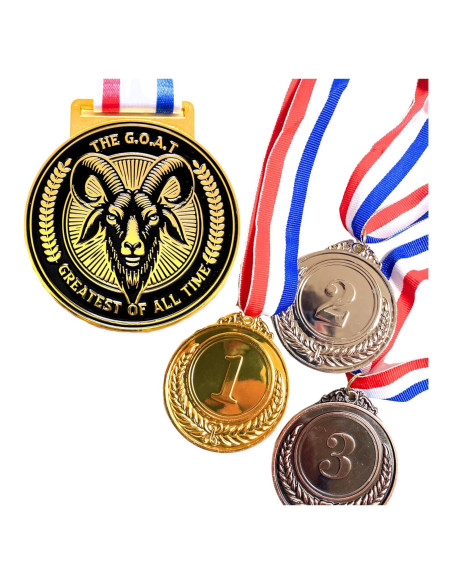 Medalla de Lujo We Da Goat 6.99 cm Doble Cara Premio Deportivo