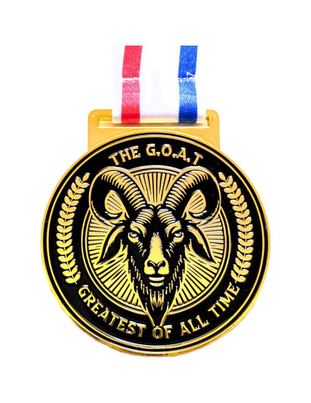 Medalla de Lujo We Da Goat 6.99 cm Doble Cara Premio Deportivo