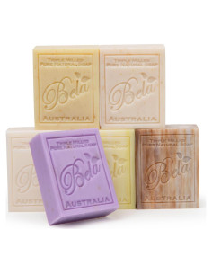 Paquete de Jabón BELA Milled Triple 6 Barras 3.3 Oz Orgánico