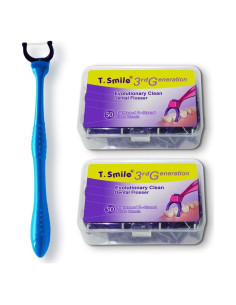 Kit Hilo Dental Evolutivo T.Smile con Mango Ergonómico y 100 Recargas