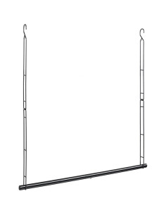 Barra Colgante para Armario ABtool 81cm Ajustable Negro 2