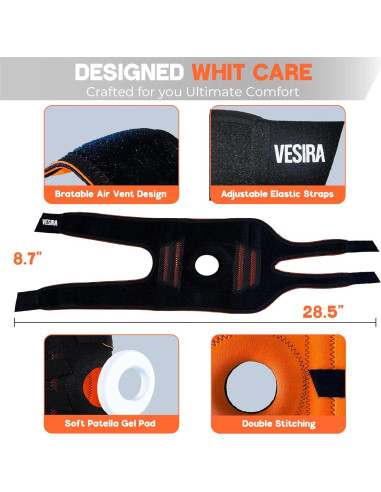 Férula para Rodilla Vesira con Estabilizadores y Compresión