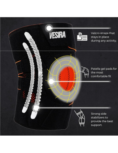 Férula para Rodilla Vesira con Estabilizadores y Compresión