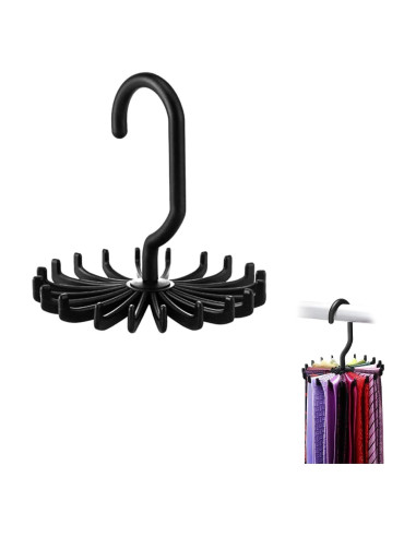 Perchero de Corbatas Circular YAFIYGI Negro Organizador 360