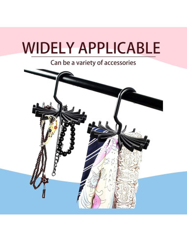 Perchero de Corbatas Circular YAFIYGI Negro Organizador 360