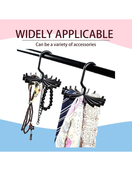 Perchero de Corbatas Circular YAFIYGI Negro Organizador 360