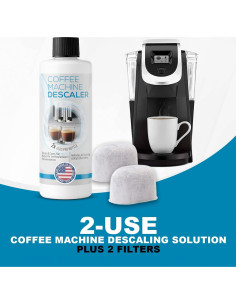 Kit Descalcificador Universal FreshFlow para Cafeteras Keurig - 1 Botella y 2 Filtros 2