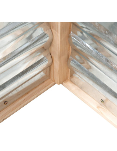 Cama de Jardín Elevada Outsunny con Invernadero Policarbonato 122x61cm