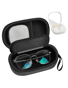 Estuche 2 en 1 para gafas y lentes de contacto GWCASE - Negro
