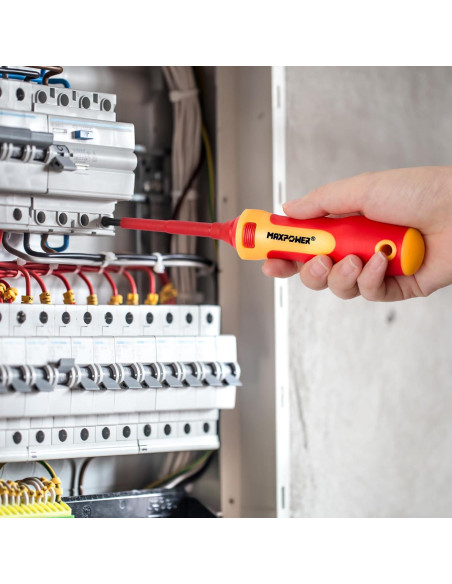 Juego de Destornilladores Aislados MAXPOWER 7 en 1 con Punta Magnética