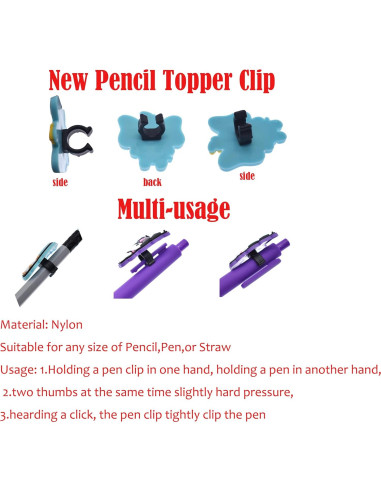 24 Adornos para Lápices Mexicanos Pabucle - Clip Decorativo